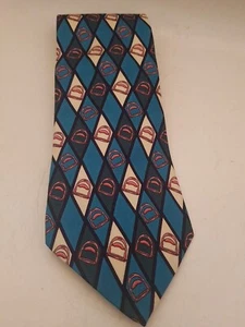 Gucci Tie Blue & Gold Retro Style (A3) - Picture 1 of 6