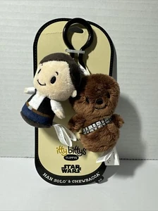 Star Wars Han Solo & Chewbacca Clippys Bag Clips Plush Hallmark Itty Bittys - Picture 1 of 5