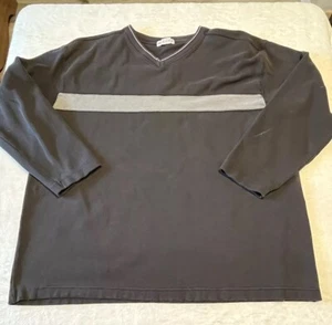 Merona Mens Long Sleeve Shirt Black & Gray Size Medium - Picture 1 of 11