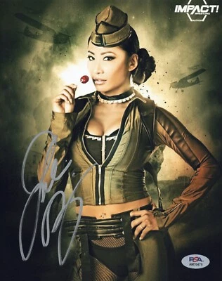 Фотография Гейл Ким TNA Impact WWE с автографом 8x10 No9 с сертификатом подлинности PSA - Изображение 1 из 2