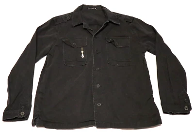 ALTERNATIVA Hombre Camisa Negra Chaqueta Cazadora Talla XL Foto 1 de 4
