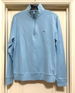 MAGLIA PULLOVER UOMO VINEYARD VINES NUOVA S AZZURRO 1/2 ZIP - Foto 1 di 6