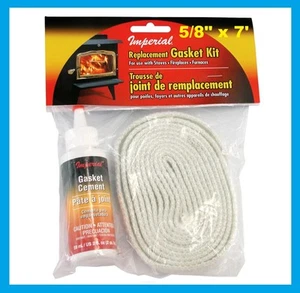NEW IMPERIAL 7 FT 5/8" WOOD STOVE DOOR HEATER GASKET With CEMENT 5385505  - Picture 1 of 1