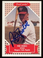 1991 Niagra Falls Rapids ROB GRABLE Signed Card autograph AUTO TIGERS