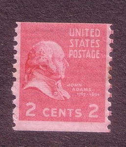 Scott #841 John Adams 2¢ Rose Carmine MNH OG 1939 Perforated 10 Vertically - Picture 1 of 2