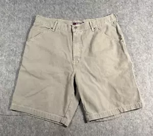 Pantaloncini cargo uomo struttura taglia 38 beige marrone tasche frontali piatte lavoro falegname - Foto 1 di 8