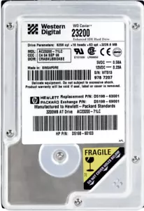 FESTPLATTE HP D5198-60103 AC23200-71LC 3.2GB 5400U/min 256KB IDE ATA 3.5" Zoll - Bild 1 von 3