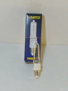 Satco S3107 120V 100W T4 E11 Base Light Clear Bulb US SELLER - Picture 1 of 4