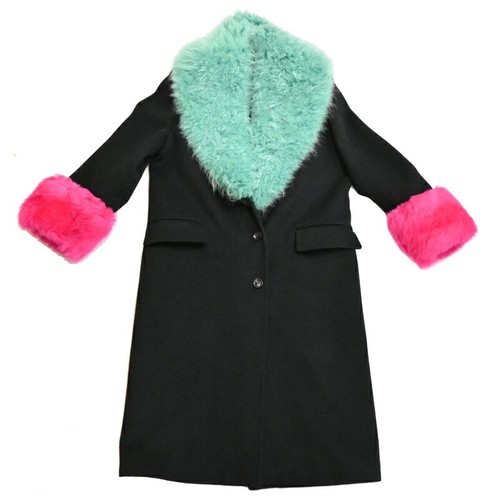 Cappotto Gucci bordo a contrasto 36 15580A 759596 lana nero Dh85350 inserzione disponibile