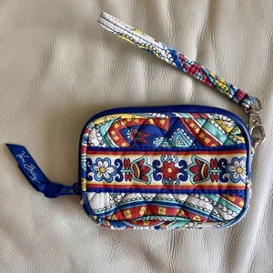 Vera Bradley Colorful Patterned Mini Wristlet - Picture 1 of 6