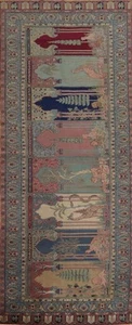 Antique Anatolian Vegetable Dye 10' Runner Rug Hand-knotted Wool 3x10 - Picture 1 of 20