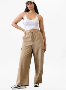 NWT Athleta Tan Promenade Cargo Wide Leg Pants XS- free shipping - Picture 1 of 9