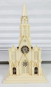 Vintage metà secolo Raylite Electric Corp plastica dura musicale cattedrale chiesa - Foto 1 di 8