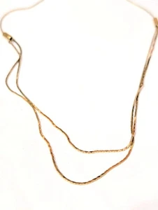 Flüssiggoldfarbene Plättchenkette Halskette 20" Swag GN01-51 - Bild 1 von 4