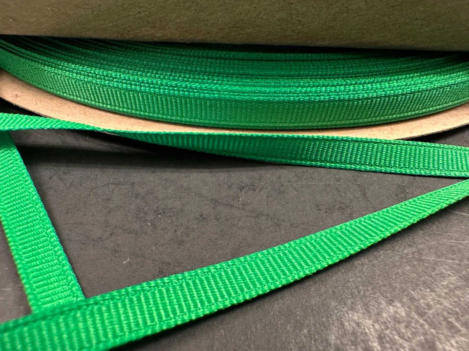 Grosgrain Ribbon Emerald Green 1/4" inches wide 100 yards  Free Shipping - Image 1 of 1