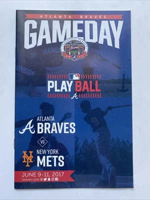PLAYBALL Atlanta Braves Baseball 2017 Gameday Program SGA Inaugural v NYM Mets - Image 1 of 2