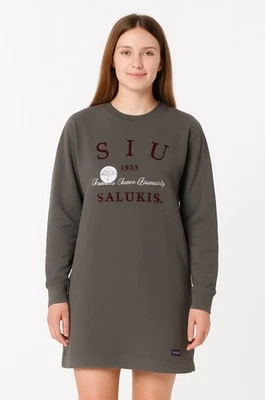 NUEVO CON ETIQUETAS JANSPORT Southern Illinois University SIU Gris Sudadera Vestido Colegial M Foto 1 de 4
