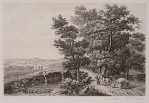 A. PENNAUTIER (*1803), Bauer auf einer Landstraße, um 1840, Radierung Romantik - Bild 1 von 4