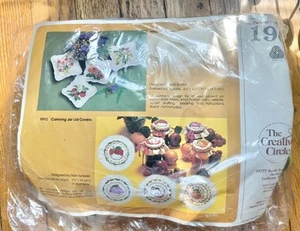 De colección Creative Circle Crewel Kit de Bordado Tarro de Conserva Tapas ¡Nuevo! - Imagen 1 de 2