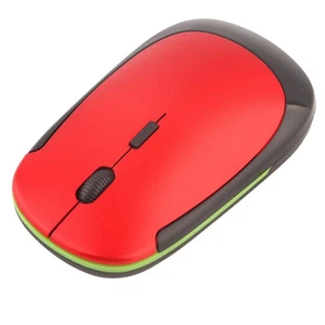 (Red)2.4G Slim Mouse - 1200DPI Wireless Mouse With Automatic Connecting Receiver - Picture 1 of 12
