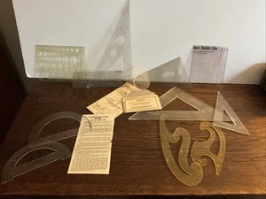 Vintage Drafting Angles, Ames Lettering Guide, Protractors, Templates; 0620 - Picture 1 of 11