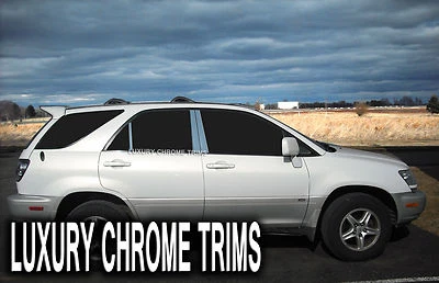 Postes de pilar Lexus RX 300 aço inoxidável cromado por acabamentos de luxo 1999-2003 (6 peças) - Imagem 1 de 3