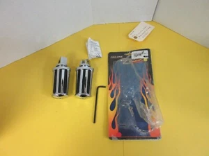 N.O.S Kawasaki Pro-One custom chrome front pegs #53-5005 - Picture 1 of 4