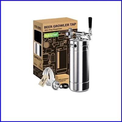 Stainless Steel Mini Keg Dispenser - Ideal for Craft Beer and Homebrew Lovers - Image 1 of 4