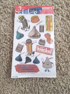 American Greetings Hershey's 1996 pegatinas de papel de aluminio pegatinas mundo nuevo - Imagen 1 de 2