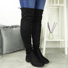 Boots Shoes Over Knee High Ladies Casual Womens Comfy  Work Out Going Boot Size