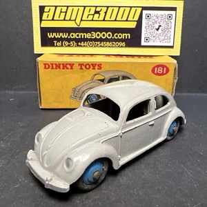 1956-70 Dinky Toys - 181 VOLKSWAGEN VW BEETLE SALOON - Grey - Original Box - Picture 1 of 20