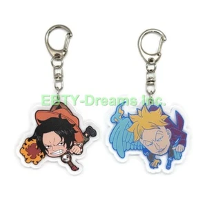 Set of 2 OP Anime Acrylic Keychain Portgas D. Ace, Marco The Phoenix v1 - Picture 1 of 2