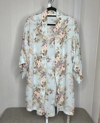 Conjunto de bata y camisón Victoria Secret vintage estampado floral corto talla M Foto 1 de 4