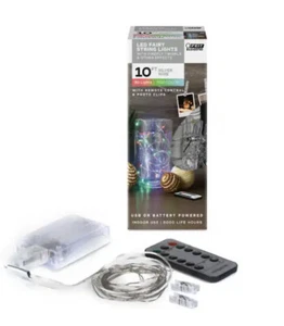 Feit Electric 30-Light 10 ft. Indoor LED Multi-Color Silver Wire 2 PACK - Picture 1 of 2