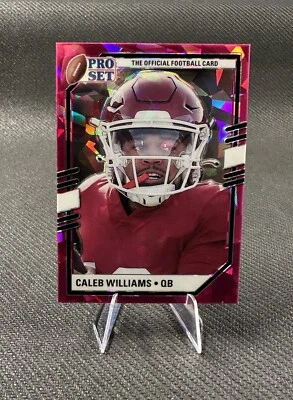 2022 Leaf Pro Set Portrait Pink Cracked Ice SP Caleb Williams #PSP-CW1 - Image 1 of 2