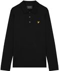 Lyle And Scott Long Sleeve Polo In Jet Black Size Xl Rrp £65