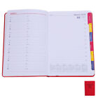 Red Paper 2024 Agenda Book Work Date Plan Pad Weekly Notepad