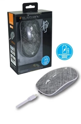 Elephant Wireless Rechargeable Mouse MODEL : ELE-M524-GREY - [F33] - Image 1 of 2