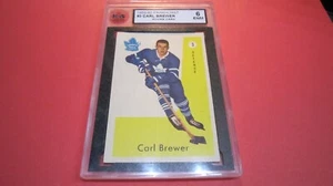 1959-60 Parkhurst #3 Carl Brewer Rookie Card - Toronto Maple Leafs - Picture 1 of 5