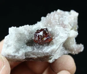 Esfalerita Really Gemmy con espécimen mineral de cuarzo druso China CM701252 - Imagen 1 de 6