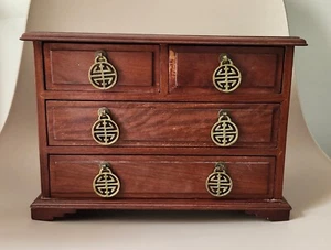 Vintage Rare George Zee & Co LTD. Solid Wood Jewelry Box Made in Hong Kong - Picture 1 of 14