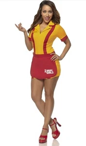 1 Erwachsene 2 kaputte Mädchen S Kellnerin Server Diner Halloween Kleid Kostüm klein zwei - Bild 1 von 10