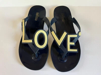 Melissa LOVE Blue Jelly Flip Flops Sandals Women's Size 5 - Image 1 of 4