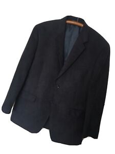 Van Heusen Black Fully Lined Two Buttons Suit Sport Jacket Sz 40R