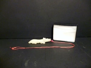 Chinese 100% Nature Hetian Jade 90mm  w/ Red Bead 7mm & Density 3.16 Statue 3365 - Picture 1 of 10