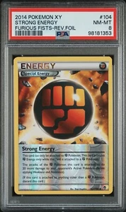 Pokemon PSA 8 2014 XY Strong Energy Reverse Holo Furious Fists Christmas Gift? - Picture 1 of 2