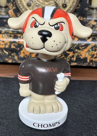 Vintage Cleveland Browns CHOMPS NFL Mascot Bobblehead Custom Edge Dawg 6” Tall Cover