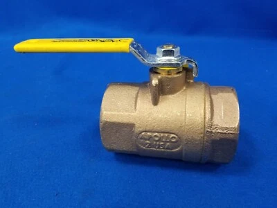 2" Apollo 8010801 - Bronze, FNPT, LP-Gas, 2 Piece Ball Valve - Gold - Image 1 of 4