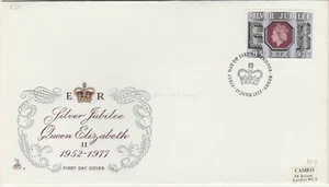 FDC Gran Bretaña 1977, Jubileo de Plata Reina Isabel II. - Imagen 1 de 2