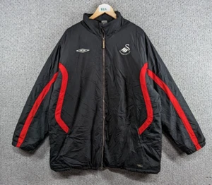 SWANSEA CITY AFC Umbro Impact Control Men's Black Football Sub Jacket Coat - XL - Picture 1 of 17